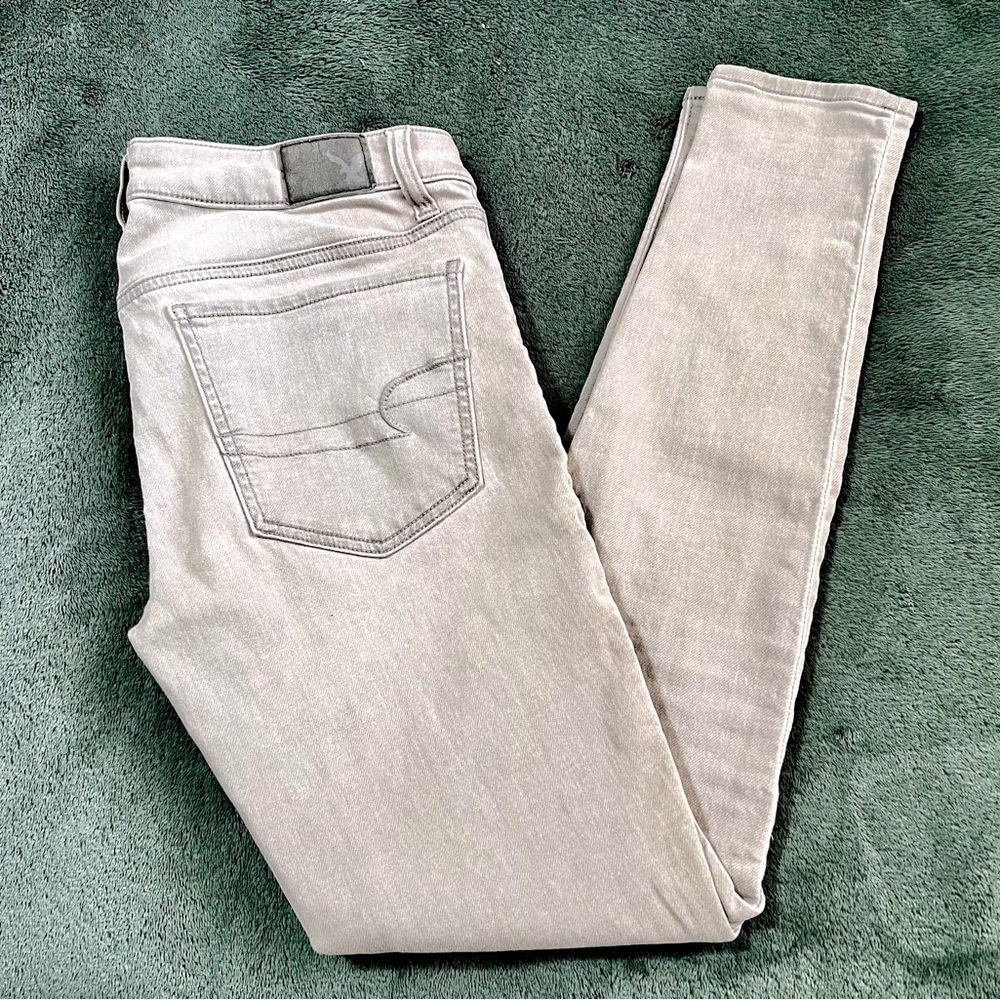 Gray American Eagle skinny jeans jeggings